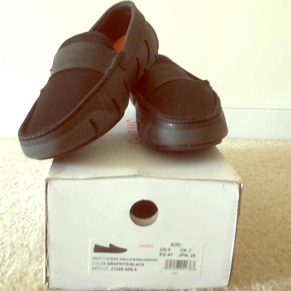 Swims Black and Graphite Shoes